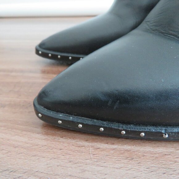 TONY BIANCO Bailey Leather Studded Booties Boots in Black Albany - Size US 6.5 - Picture 3 of 16